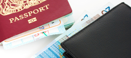 Passport And Euros For A Trip